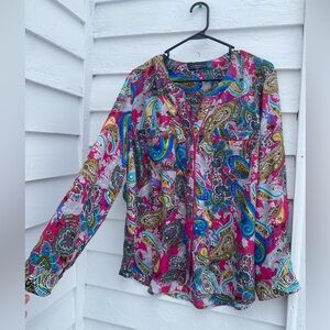 Elementz Vibrant Paisley Blouse ALL THESE COLORS!!! 🙀👀🌈